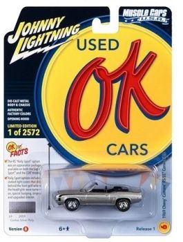 JLMC032B-F - CHEVROLET Camaro RS/SS Convertible Silver del 1969 della serie MUSCLE CARS, confezione blister del 2023