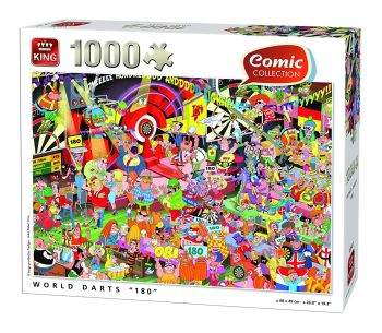 KING05547 - Puzzle da 1000 pezzi Mondo 180 freccette