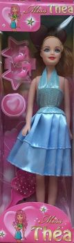 LPB42366B - Bambola Miss Théa con vestito blu - 29 cm