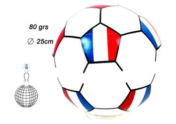 LPB22375 - Pallone da calcio gonfiabile misura 4 - FRANCIA - 25 cm