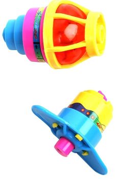 LPB25864 - Trottola a sfera con lanciatore - 10 cm - Colore casuale