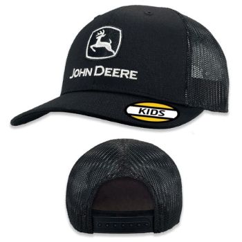 JA5308-3345-BK - Cappuccio nero JOHN DEERE con parte posteriore in rete