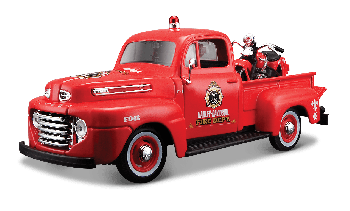 MST32191 - Pick-up FORD F-1 con moto HARLEY DAVIDSON 1936 Vigile del fuoco