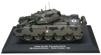 MAGMIVCRUSADER - Carro armato inglese CRUISER Tank MK VI Crusader III A15 6a divisione corazzata Battaglia di Pichon Tunisia 1943