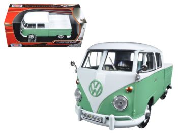MMX79343VERT - VOLKSWAGEN Tipo 2 T1 pick-up doppia cabina bianco verde