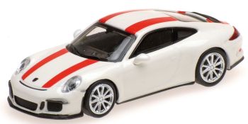 MNC870066220 - PORSCHE 911 R 2016 bianca con strisce rosse