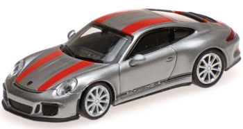 MNC870066221 - PORSCHE 911 R 2016 grigia con strisce rosse