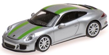 MNC870066225 - PORSCHE 911 R 2016 grigia con strisce verdi