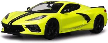 MST31527 - 2020 CHEVROLET Corvette Stingray Coupé Z51 Giallo con Strisce Nere