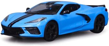 MST31527B - 2020 CHEVROLET Corvette Stingray coupé Z51 blu con strisce nere