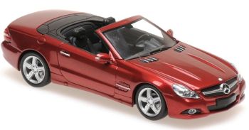 MXC940037530 - MERCEDES BENZ Classe SL cabriolet aperto 2008 rosso metallizzato
