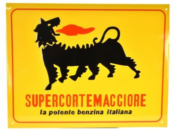 NET0054 - Targhetta decorativa in metallo SUPERCORTEMAGGIORE dimensione lunghezza 33 cm x altezza 26 cm
