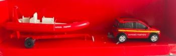 NEW19915F - Vigile del fuoco FIAT Panda con barca e rimorchio per il trasporto