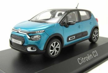 NOREV155264 - CITROEN C3 2020 blu verde metallizzato tetto nero