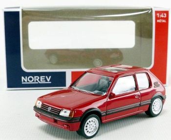 NOREV471713 - PEUGEOT 205 GTI 1986 rosso Vallelunga dal gioco Jet car