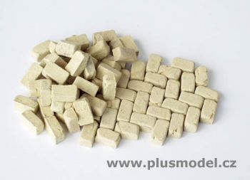 PLS137 - Ciottoli in miniatura per diorama rettangolo beige