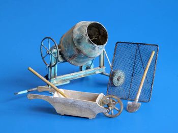 PLS361 - Betoniera con accessori in miniatura da assemblare e verniciare