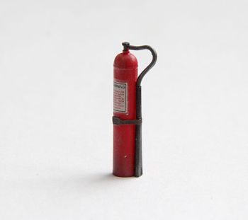 PLSEL004 - 3 estintori in miniatura da 3 cm da dipingere per diorama con decalcomanie in dotazione