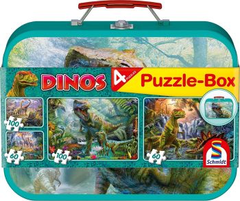 SCM56495 - 2 puzzle da 60 pezzi e 2 puzzle da 100 pezzi - DINOSAURI