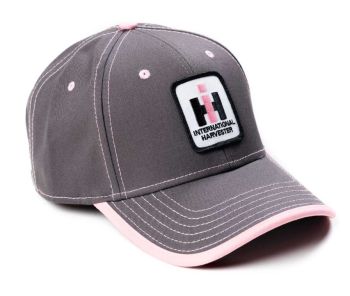 PIH45 - Berretto grigio con dettagli rosa e logo IH.