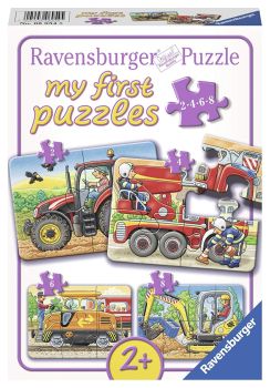 RAV069545 - 4 Puzzle - 2;4;6;8 Pezzi - Veicoli