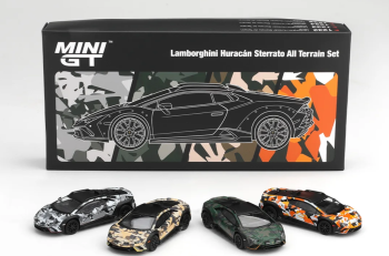MGTS0026 - Set di 4 modellini LAMBORGHINI Huracan Steratto fuoristrada 2025