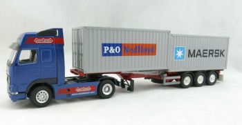 CON46124 - VOLVO FH 16 4x2 NOOTEBOOM Con rimorchio portacontainer a 3 assi e container da 20 piedi P&O & MAERSK