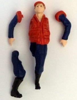 WM085ROUGE - Personaggio che sale le scale Rosso