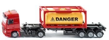 SIK3922 - MERCEDES Arocs 4x2 autocarro e rimorchio per container con container cisterna