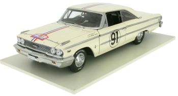 SUN1473 - FORD Galaxie 500 hard top #91 Gredefour / Foulgoc rally tour de france 1963