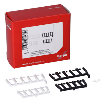 HER054850 - 80 spie luminose trasparenti con basi nere e bianche
