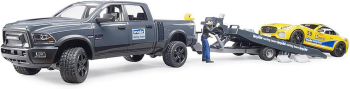 BRU2504 - DODGE RAM 2500 Power Wagon con rimorchio e auto del team Roadster Racing