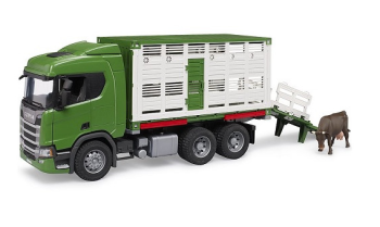 BRU3548 - SCANIA Super 560R 6x4 camion bestiame con una mucca