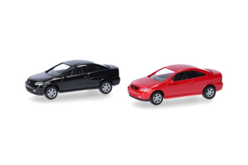 HER014106 - OPEL Coupé nero e rosso - 2 pezzi da assemblare