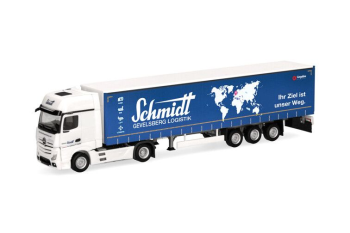 HER319362 - MERCEDES BENZ Actros L G 4x2 con rimorchio a tenda 3 assi SCHMIDT GEVELSBERG