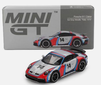 MGT00964-L - PORSCHE 911 992 Dakar Grigio ghiaccio metallizzato - Rallye Tribute 2024