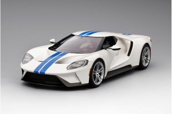 TS0093 - FORD GT Forzen bianco con strisce blu - edizione limitata a 999 esemplari