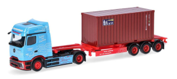 HER320658 - MERCEDES BENZ eActris 4x2 con porta container da 20 piedi a 3 assi FRANKENBACH