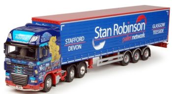 TEK64926 - DAF XF105 Super Space Cab 6x2 con semi telone Stann Robinson a 3 assi