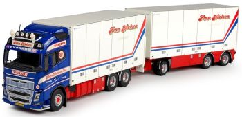 TEK68472 - VOLVO FH04 Globetrotter 6x4 telaio rigido e rimorchio per furgone FINN&SON NIELSEN