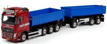 TEK69508 - VOLVO FH04 Globetrotter 8x4 ribaltabile e rimorchio da trasporto BAS KOOY