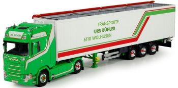 TEK71310 - SCANIA S730 4x2 con semi Cargo Floor 3 assi trasporto telone aperto Urs Buhler