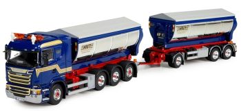 TEK73149 - Cassone ribaltabile SCANIA R13 e rimorchio da trasporto Hasse Nilsson