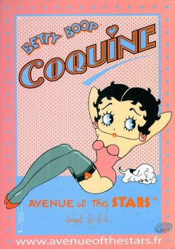 BB4413 - Cartello decorativo in cartone Betty Boop Coquine, dimensioni H 42cm L 30cm