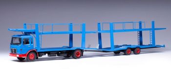 IXOTTRX034 - MAN 4x2 porta auto con rimorchio 2 assi 1970 Blu
