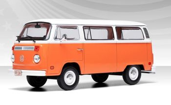 IXO-U24RDC002 - VOLKSWAGEN Bus 1974 arancione e bianco