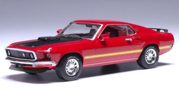IXO-U43RDC003 - FORD Mustang Mach 1 Rosso 1969 - CALYPSO CORAL - EDIZIONE USA