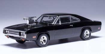 IXO-U43RDC007 - DODGE Charger Nera 1970 con motore uscente - EDIZIONE USA