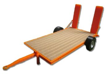 UM162ORANGE - Pedana ribassata 1 assi con rampe in kit da montare arancione