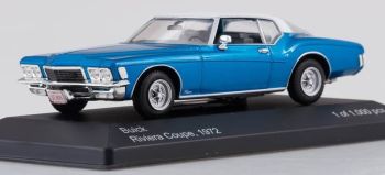 WBX199 - BUICK Riviera coupé 1972 blu bianco tetto